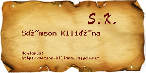 Sámson Kiliána névjegykártya